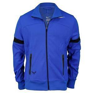 New Nike Nadal Vamos Knit Tennis Jacket Blue & Black