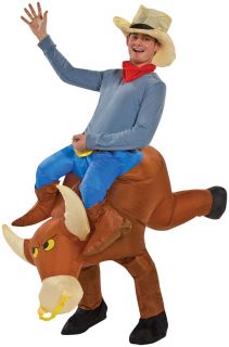 ILLUSION BULL RIDER INFLATABLE ADULT COSTUME Funny Comical Halloween 