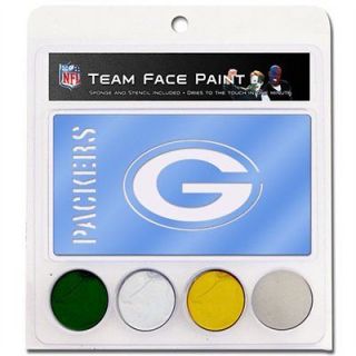 GREEN BAY PACKERS NFL FACE PAINT + STENCIL TATTOOS KIT