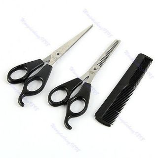 3in1 Hair Cutting Thinning Hairdressing Shears Scissors Comb Set 