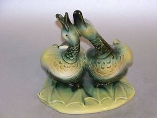 Vintage Hull Pottery Double green duck planter #95 USA