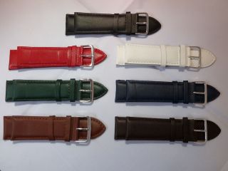   /White/Red/Blue/Green High Quality Leather Watch Straps 24,26,28,30mm