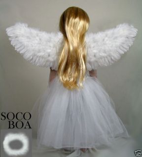   Angel Costume Wings Halo Small Child Toddler Kids Fairy Halloween
