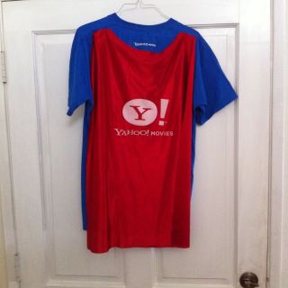 Yahoo Movies Super Hero Shirt With Cape Super Awesome For Halloween