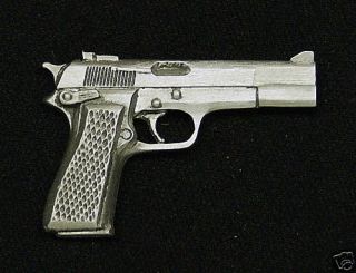 Empire Pewter Personal Defense 9MM Handgun Pewter Pin