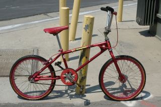   bmx mongoose candy apple red team bicycle amazing bike gold stem