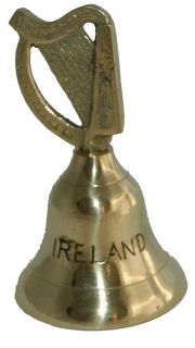 Brass Bell Ireland Irish Harp Dinner Table Decorative Collectable 