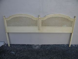 FRENCH CANED PAINTED KING SIZE HEADBOARD BY HENRY LINK #1924