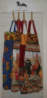 PLASTIC GROCERY BAG RAG SOCK HOLDER CHICKENS ROOSTERS HENS 17 X 26 