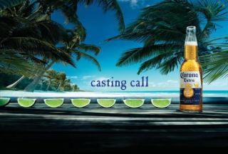 Corona Extra Beer Cotton Beach Towel Casting Call Palms
