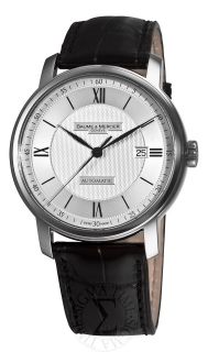 Baume et Mercier Classima Executives GMT Automatic Watch Black leather 
