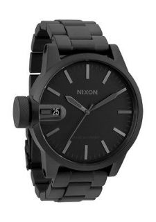 NEW NIXON WATCH THE CHRONICLE SS in ALL MATTE BLACK BRACELET A198 1028