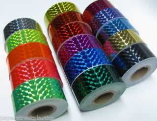 15 Different Color Prism Tapes, 1 x 25 ft, Holographic