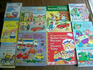   10 Richard Scarry books incl. Nicky Goes to the Doctor Big Golden Book