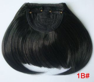 NEWLY Clip in girls bang fringe Hair off black #1B Fashion cost 