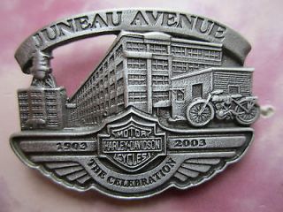   Davidson Rare 100th Anniversary Juneau Avenue Vest/Jacket/Ha​t Pin