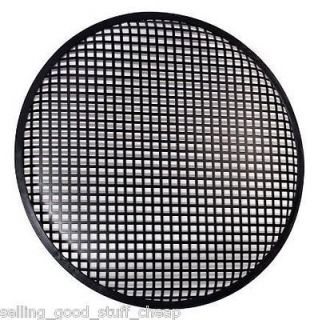 PAIR OF 8 INCH SUBWOOFER GRILLS WAFFLE SPEAKER COVERS WITH CLIPS