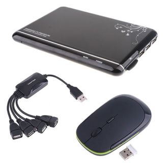   WiFi HD 1080P HDMI Internet TV Box + Wireless Mouse + USB HUB