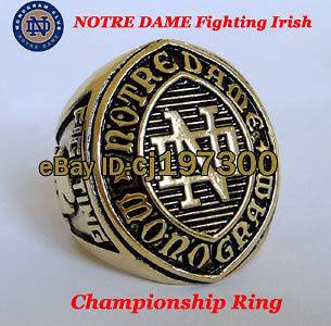 monogram Notre Dame Fighting Irish NCAA National Championship 