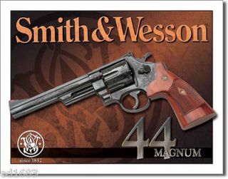   16 Tin Sign Smith & Wesson 44 Magnum Wall Home Decor Outdoors