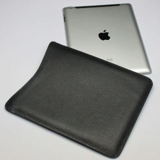   XMAS GIFT GENUINE COW LEATHER BLACK SLEEVE COVER CASE 4 IPAD 1 2 3 4