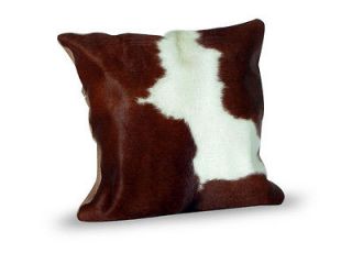 Cowhide Pillow Cover Cushion Cow Hide Hair on cover 16 x 16 Brown 