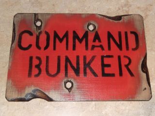 COMMAND BUNKER, Paintball, Airsoft, army toy, boys toys,sign BEDROOM