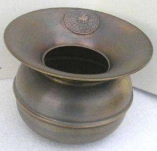 Solid Brass Spittoon Pony Express Cuspidor Old West New