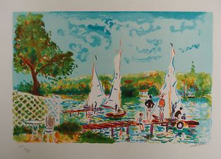   Sailing by Jean Claude Picot, LIMITED EDITION Lithograph on paper