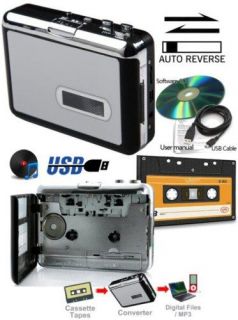 USB CASSETTE AUDIO TAPE CONVERTER TO iPOD  CD PLAYER AND PORTABLE 