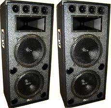 Pair GLI PRO XX1510 Dual 15 1,200 Watt DJ PA Speakers