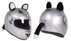 Black Cat Ears & Tail for MotorCycle Helmet   FREE P&P   Cat Ears
