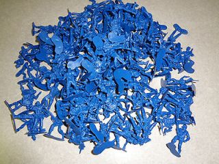 Lot of 144 Blue Plastic Army Men 1.75 Bulk Action Figures Toy 