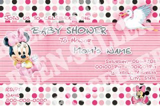 Newly listed Baby Minnie Mouse Baby Shower Invitation       YOU PRINT