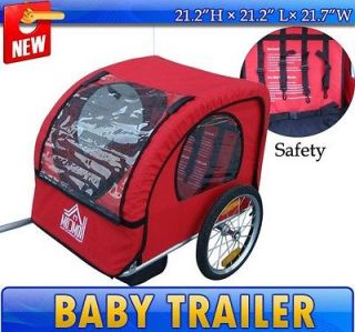 Red Elite Single Baby Bike Bicycle Trailer Journey CHRISTMAS DAY