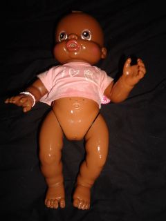 Baby Alive Doll Wets /Wiggles 2006 HASBRO African American Works Needs 
