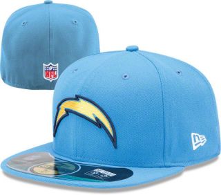 San Diego Chargers Baby Blue New Era On Field Sideline Cap 5950 Fitted 