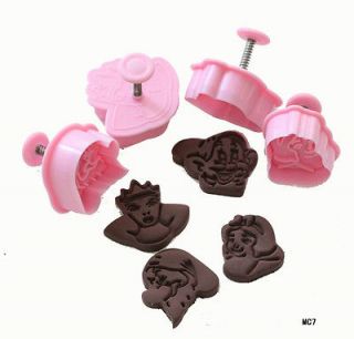 Cute Fondant Cake Cookie Biscuit Pastry Cutter Mold Plunger Mould bake 