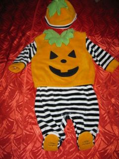   Girls Boys Halloween Pumpkin 2 Piece Costume Costumes 6 to 9 Months