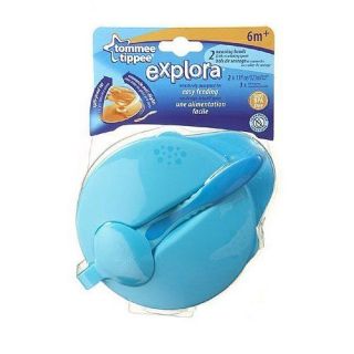 NEW Tommee Tippee Explora Weaning Bowls 2 pack with Lid & Weaning 