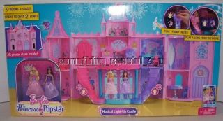 Barbie Princess & The Popstar Musical Light Up Castle w/ 2 Doll 9 