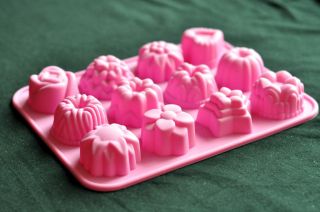 Flexible Silicon Soap Molds Candle Making Molds Candy Chocolate 12 