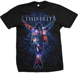   Jackson   This is it T Shirt Collage Authentic Licensed Music Apparel