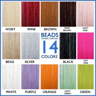 BEAD STRING CURTAIN FRINGE ROOM DIVIDER PANEL 14colors
