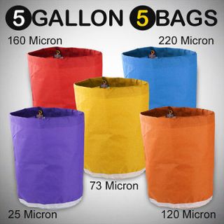NEW 5 GALLON 5 BAGS HERBAL BUBBLE ICE EXTRACTOR KIT GAL