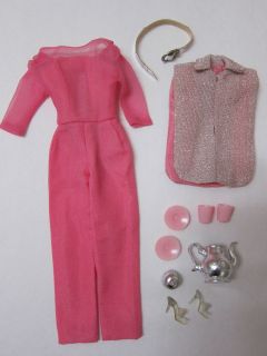   To Tea Barbie Doll Midge Vintage 1965 Fashion Complete with Tea Set