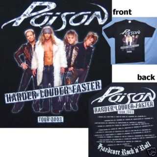 POISON BAND PIC HARDER TOUR 2003 BLACK SHIRT XL NEW