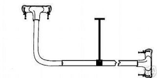 Shower Curtain Rod for Corner or clawfoot Tub 60