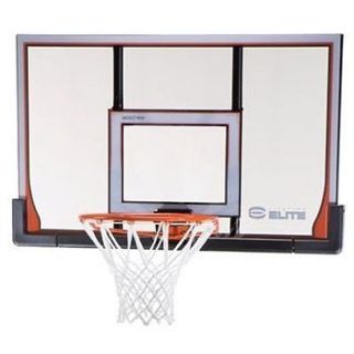   90010 Elite 48 Inch Shatter Guard Basketball Backboard and Rim Combo