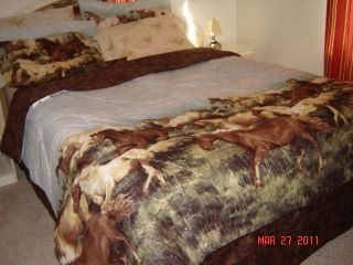   Pony Cowboy Western Bed in a Bag Comforter Sheet Set Twin Queen King